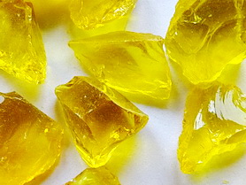 Glassteine | Glasbrocken gelb transparent, Onlineshop-Grosshandel 